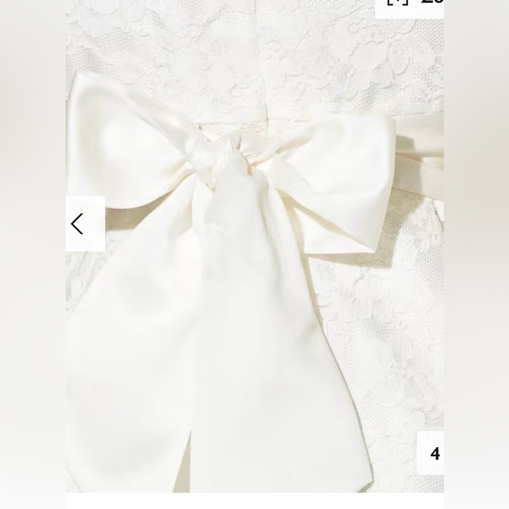 John Lewis Heirloom Collection Charlotte Lace Bridesmaid Dress, Ivory size 6 - Picture 4 of 16